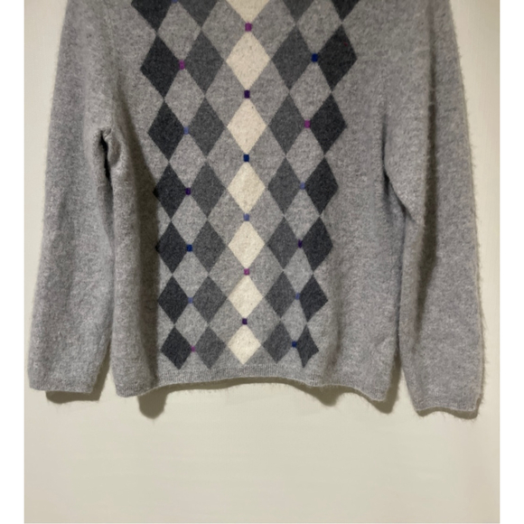NWOT 2 PLY 100% Cashmere By Charter CArgyle Cashmere Crew Neck Sweater XL - Picture 4 of 9